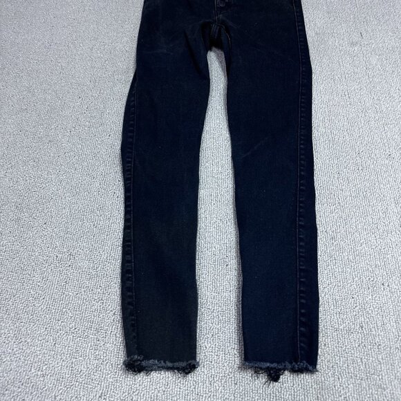 Old Navy Jeans Extra High Rise Rockstar Super Skinny Black Pockets Size 0 - Picture 8 of 12